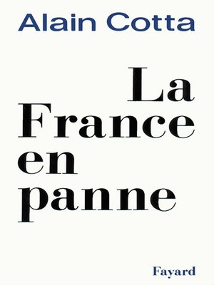 cover image of La France en panne